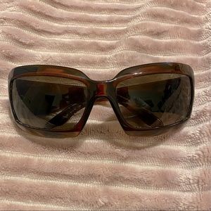 Chanel Mother of Pearl Brown Wrap Glasses Womens